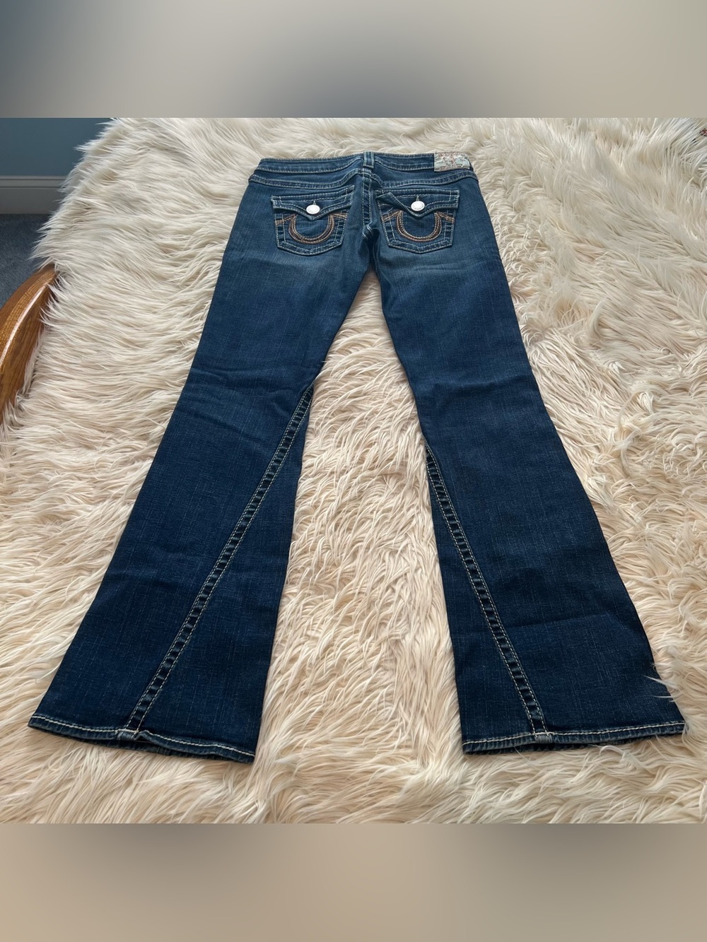 Vintage Y2K True Religion Low Rise Rainbow JOEY Flare Jeans USA Women’s 29 W 32
